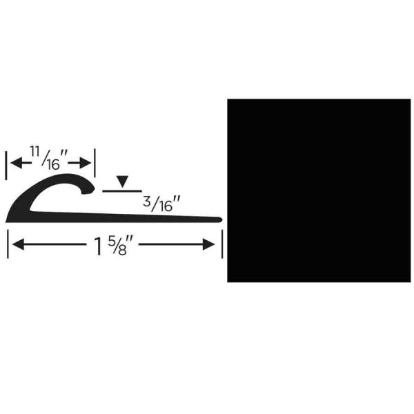 Moldura de Terminación de Vinil color Negro - Imagen 2