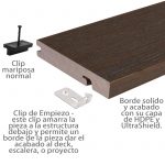 piezas de borde explanation. walnut